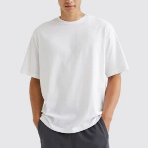 Round neck cotton French terry white CUSTOMIZATION